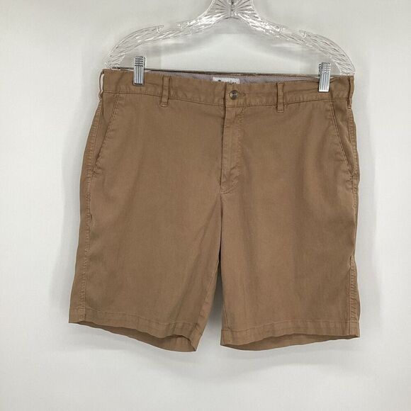 Mens Peter‎ Millar Ribbed golf Shorts 33x9 khaki - Picture 1 of 5